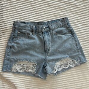 American Eagle Lace Jean Shorts